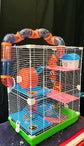 Hamster Habitat Rat Gerbil Cage with Portable Carry Handle, Water Bottle, Wheel