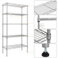 550 lb Capacity 59" Adjustable Shelves 5 Tier Wire Shelving Unit Metal Storage Rack