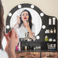 Vanity Set with Lighted Mirror, Vanity Desk Makeup Vanity Dressing Table with LED Light