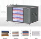 6 Pack 60L Clothes storage bags Large Capacity Foldable Closet Organizers with Durable Handles