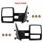 Pair Power Heated Tow Mirrors For 07-14 Ford F150 Pickup LED Turn Signal Puddle
